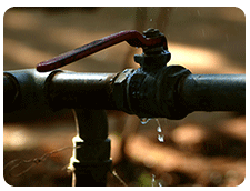 a pipe leaking